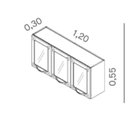 Ver imagem 4 de Armário de Cozinha em Aço 3 Portas 120cm com Vidro New Premium Itatiaia 