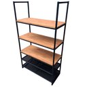 Ver imagem 7 de Estante Industrial com 2 Prateleiras de Chapa de Ferro e 3 Prateleiras de Madeira