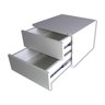 Kit 2 Mesa de Cabeceira com 2 Gavetas Cor Branco 40x30x30 100% Mdf - 1