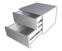 Ver imagem 1 de Kit 2 Mesa de Cabeceira com 2 Gavetas Cor Branco 40x30x30 100% Mdf