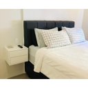 Ver imagem 2 de Kit 2 Mesa de Cabeceira com 2 Gavetas Cor Branco 40x30x30 100% Mdf