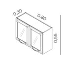 Ver imagem 4 de Armário de Cozinha em Aço 2 Portas com Vidro 80cm New Premium Itatiaia