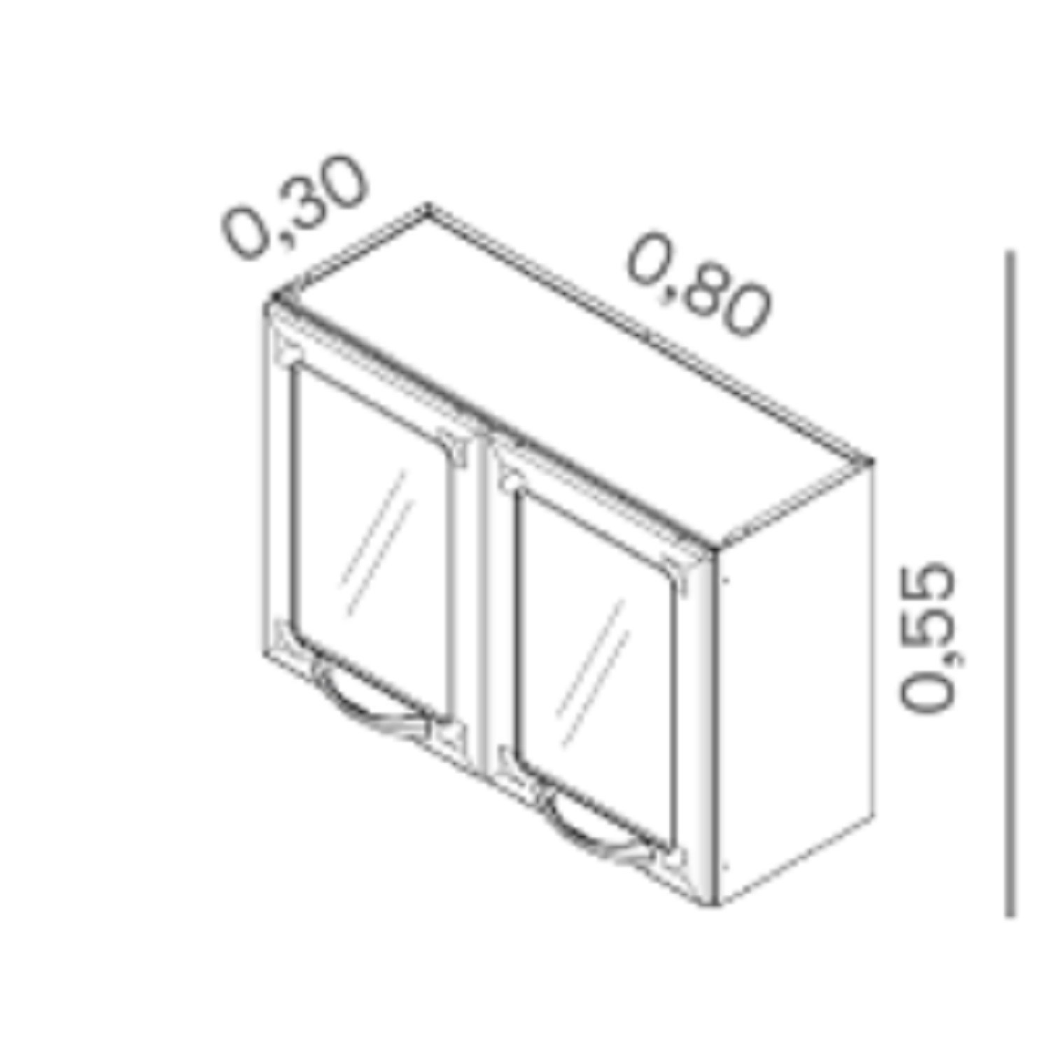 Armário em Aço 80cm 2 Portas com Vidro New Premium  - 5