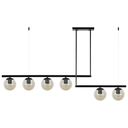 Ver imagem 3 de Luminária Pendente Lustre Jabuticaba Moon Preto com Bolas Globos Esferas Âmbar Moderno Luxo Inl109