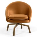Ver imagem 5 de Kit 2 Poltronas Giratórias Base Ka Madeira Rafa B-262 Telha