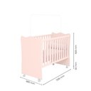 Ver imagem 7 de Quarto de Bebê Completo Doce Sonho com Berço Guarda Roupa 2 Portas Cômoda Trocador e Colchão Movellu
