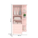 Ver imagem 6 de Quarto de Bebê Completo Doce Sonho com Berço Guarda Roupa 2 Portas Cômoda Trocador e Colchão Movellu