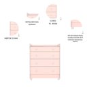 Ver imagem 5 de Quarto de Bebê Completo Doce Sonho com Berço Guarda Roupa 2 Portas Cômoda Trocador e Colchão Movellu