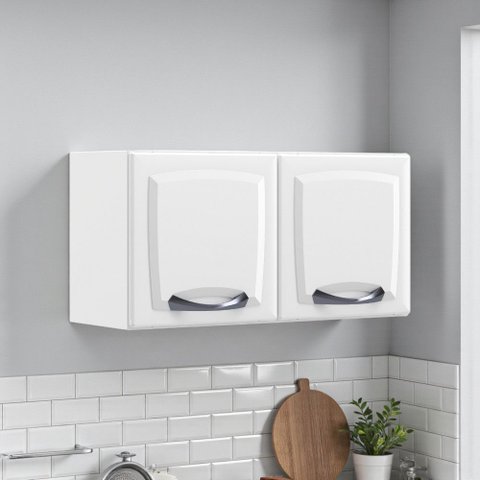 Armário de Cozinha em Aço 2 Portas para Geladeira 80cm New Premium Itatiaia