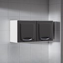 Ver imagem 1 de Armário de Cozinha em Aço 2 Portas para Geladeira 80cm New Premium Itatiaia Cinza/Grafite/Branco