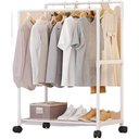 Ver imagem 1 de Arara Sapateira Organizadora Cabideiro de Roupas com Rodas Metal 57,5cm Branco Yeet
