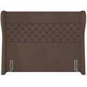 Ver imagem 3 de Cabeceira Cama Box Queen 160 Cm P05 Madrid Veludo Marrom - Lyam Decor