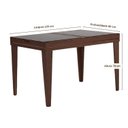 Ver imagem 3 de Mesa de Jantar Extensível Gênova 4 a 6 Lugares Vidro Preto Pés em Madeira Maciça