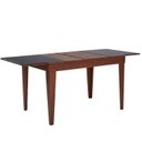 Ver imagem 6 de Mesa de Jantar Extensível Gênova 4 a 6 Lugares Vidro Preto Pés em Madeira Maciça