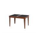 Ver imagem 2 de Mesa de Jantar Extensível 120x80cm Tampo de Vidro Paris Marrom/Imbuia