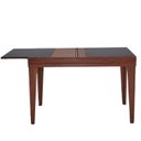 Ver imagem 7 de Mesa de Jantar Extensível Gênova 4 a 6 Lugares Vidro Preto Pés em Madeira Maciça
