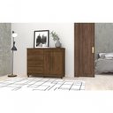 Ver imagem 4 de Cômoda Piazza Nobre 2 Portas 5 Gavetas MDP Puxadores MDF Imbuia Vila Rica