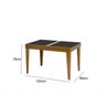 Mesa de Jantar Extensível Tampo de Vidro 120x80cm Paris  - 4
