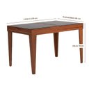 Ver imagem 3 de Mesa de Jantar Extensível Genova Tampo de Vidro 4 a 6 Lugares Mel Vidro Preto