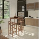 Ver imagem 1 de Conjunto Mesa Bistrô 2 Banquetas Madeira Macica Marrom