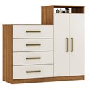 Ver imagem 4 de Cômoda 2 Portas 4 Gavetas Aurea Demóbile
