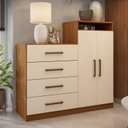 Ver imagem 1 de Cômoda 2 Portas 4 Gavetas Aurea Demóbile