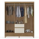 Ver imagem 3 de Guarda Roupa Casal Flash Ii 6 Portas + 2 Gavetas - Demóbile:amendola Touch/off-white