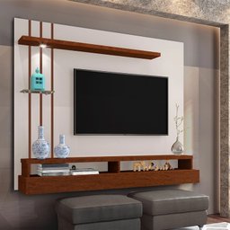 Painel de Tv Decorativo Para Sala OffWhite com Canela - 2