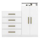 Ver imagem 2 de Cômoda 2 Portas 4 Gavetas Aurea Demóbile Branco