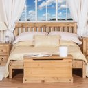 Ver imagem 7 de Cama de Casal de Madeira Maciça Marrom Antique