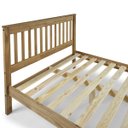 Ver imagem 2 de Cama de Casal de Madeira Maciça Marrom Antique