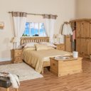 Ver mais imagens de Cama de Casal de Madeira Maciça Marrom Antique