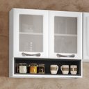 Ver imagem 2 de Armário em Aço 80cm 2 Portas Vidro com Nicho New Premium Itatiaia