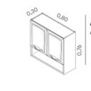 Ver imagem 5 de Armário em Aço 80cm 2 Portas Vidro com Nicho New Premium Itatiaia