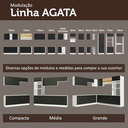Ver mais imagens de Porta-Geladeira 73 cm 1 Porta Basculante Branco/Preto Agata Madesa
