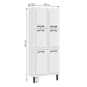 Ver imagem 4 de Paneleiro Duplo em Aço 6 Portas 195 x 80cm New Premium Itatiaia Branco