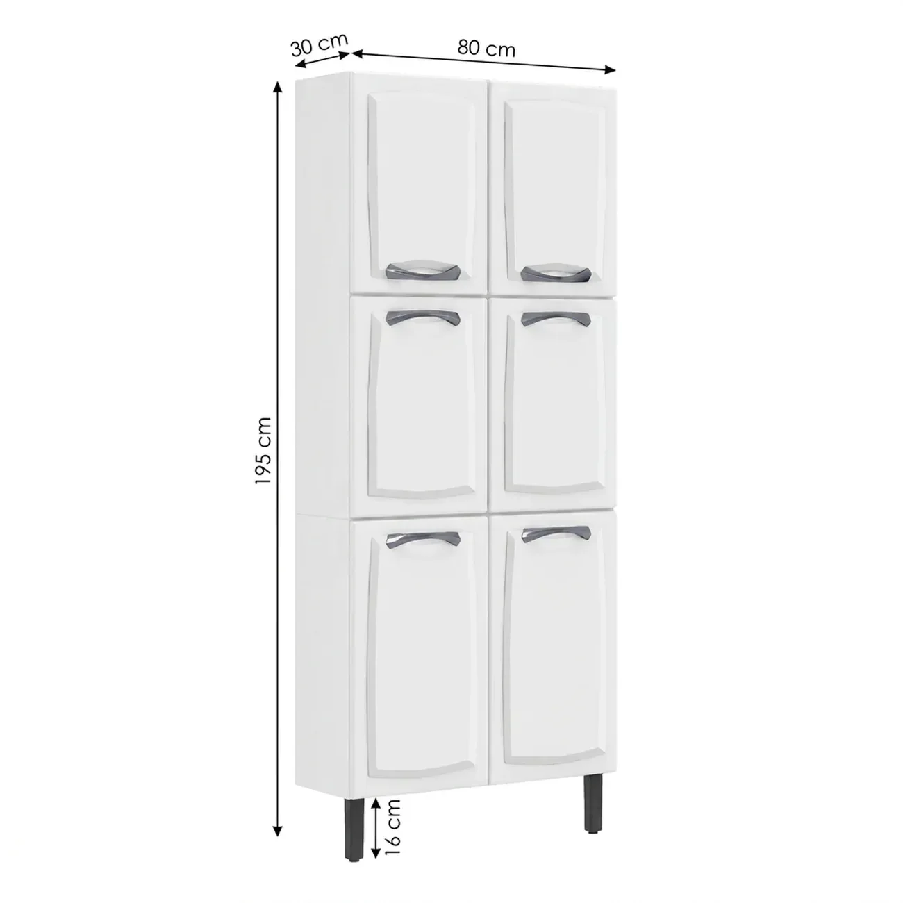 Ver imagem 4 de Paneleiro Duplo em Aço 6 Portas 195 x 80cm New Premium Itatiaia Branco