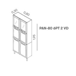 Paneleiro Duplo em Aço 80cm 6 Portas New Premium Itatiaia - 5