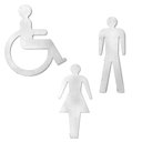 Ver imagem 2 de Placas Adesivas Porta Banheiro - Inox-Masc - Fem e Especial