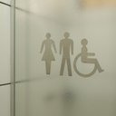 Ver imagem 1 de Placas Adesivas Porta Banheiro - Inox-Masc - Fem e Especial