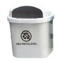 Ver imagem 2 de Cesto Individual Coleta Seletiva 40 L Para Poste Ou Parede:Amarelo