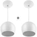 Ver imagem 1 de Kit 2 Pendente Bola Pequena Branco Sala Cozinha Quarto