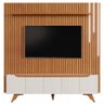 Estante para TV Até 75 Polegadas Grécia 4 Portas 1 Gaveta com Led Cascata Off White/Naturalle 11768  - 2