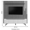 Estante para TV Até 75 Polegadas Grécia 4 Portas 1 Gaveta com Led Cascata Off White/Naturalle 11768  - 3