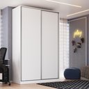 Ver imagem 2 de Guarda Roupa Solteiro 2 Portas 3 Gavetas Branco 147x59,8x235cm Rc2004 Emovell
