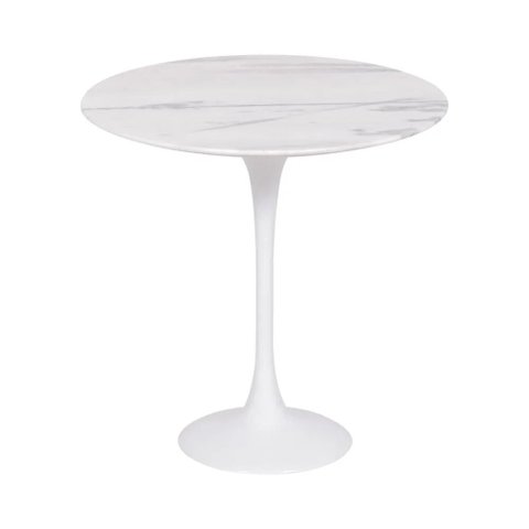 Mesa Saarinen Lateral Espírito Santo 42cm - Base Branca Mgsaarinen