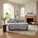 Ver imagem 2 de Namoradeira Lounge Decorativa 150cm Sala Linho:bege/liso
