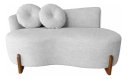 Ver imagem 1 de Namoradeira Lounge Decorativa 150cm Sala Linho:bege/liso