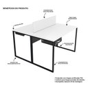 Ver imagem 6 de Escrivaninha Mesa Escritório com Gavetas 1 Gaveta 2 Lugares 120cm Industrial Branco