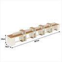 Ver imagem 6 de Estação de Trabalho 10 Lugares Smart Office 10 Mesas 8 Armários 2 Aparadores - Off White e Cedro